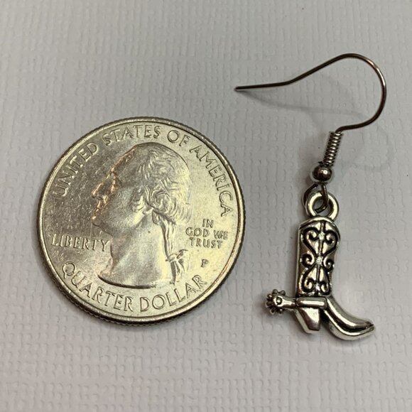 Cowboy Boot, Western Jewelry, Gift Idea, Cowboy Earrings, Western Earrings, Boot - Picture 3 of 5